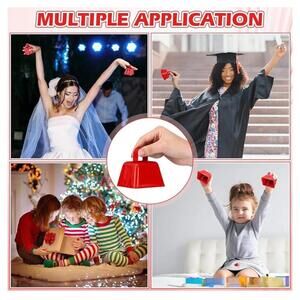 Vibrant Red Cowbells for Celebrations and Events